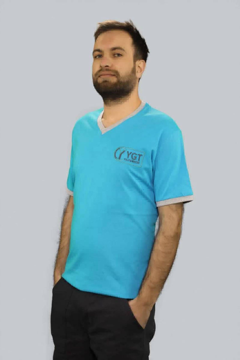 derem iş elbiseleri v Yaka T-shirt personel giyim izmir 