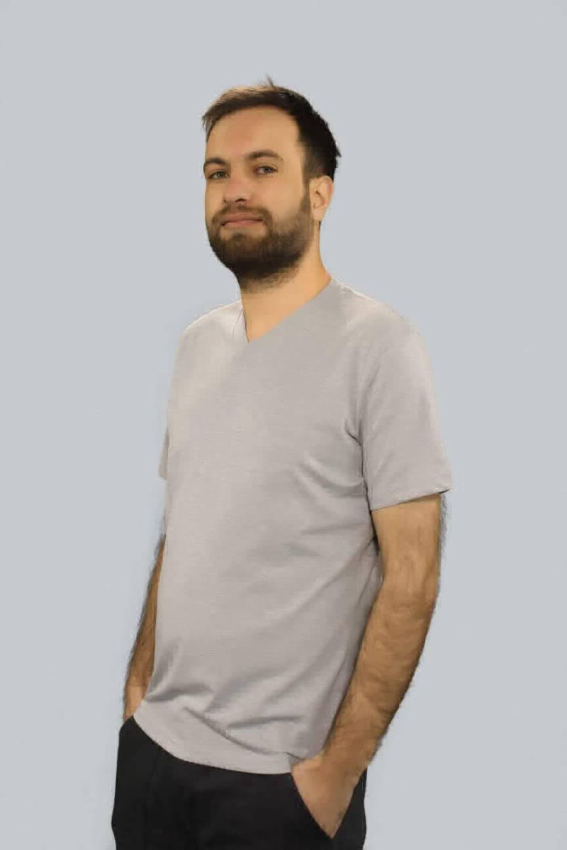 derem iş elbiseleri v Yaka T-shirt personel giyim izmir 